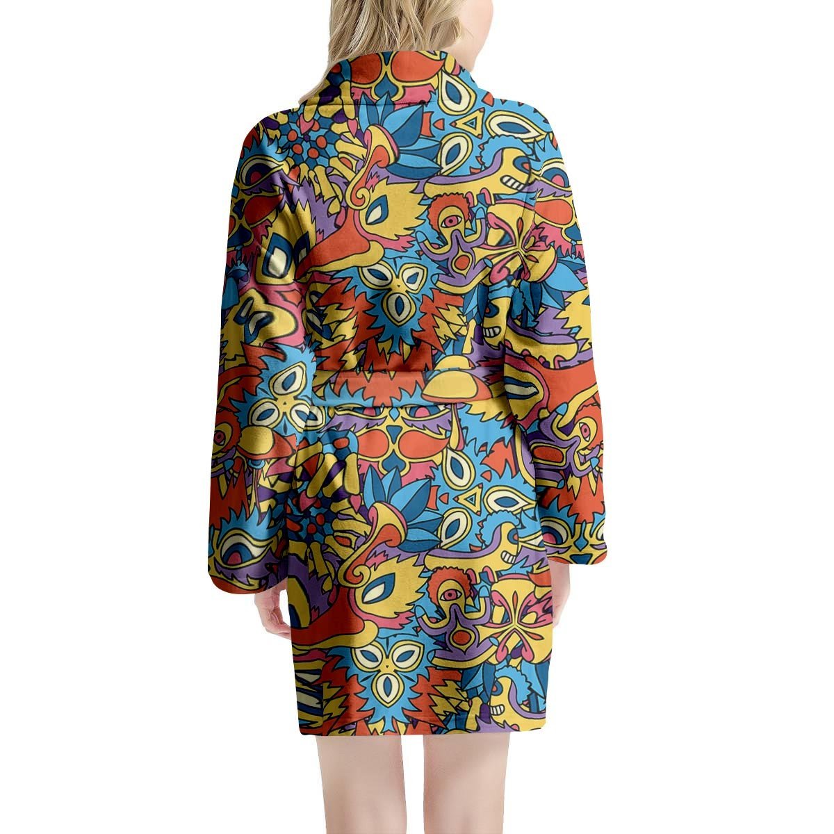 Jungle Hippie Psychedelic Trippy Women's Robe-grizzshop