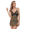 Jungle Hippie Psychedelic Trippy Women's Sexy Night Dress-grizzshop