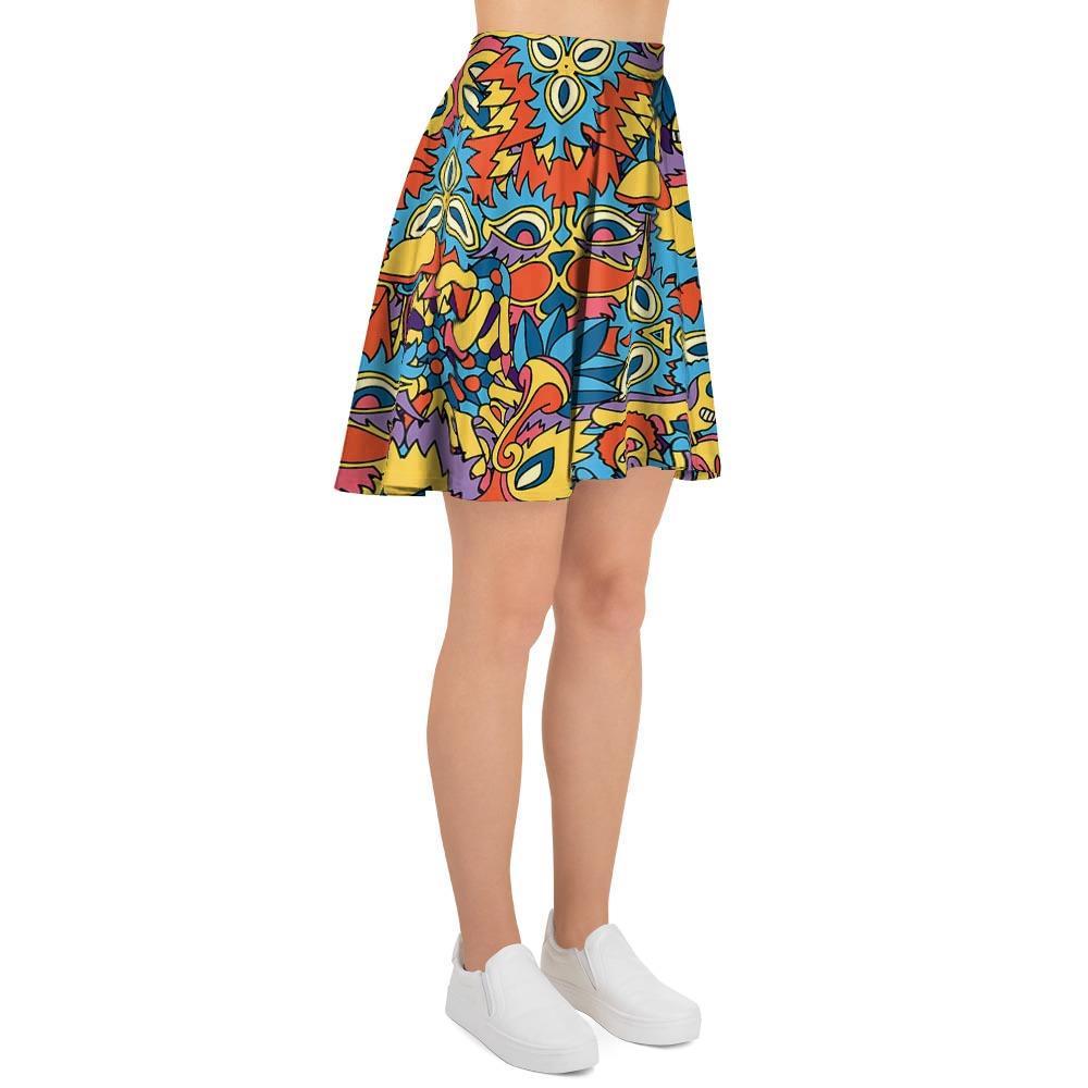 Jungle Hippie Psychedelic Trippy Women's Skirt-grizzshop