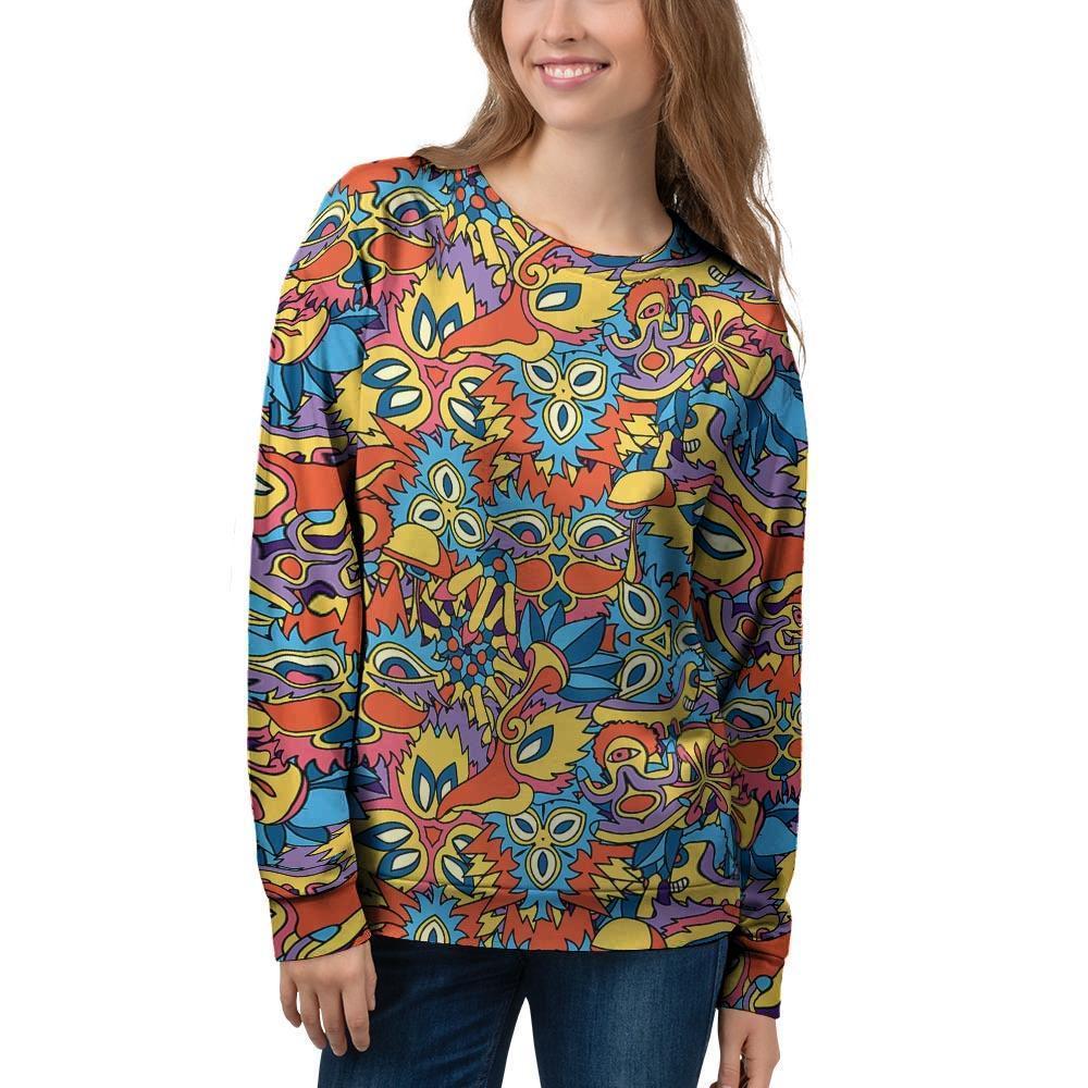 Jungle Hippie Psychedelic Trippy Women's Sweatshirt-grizzshop