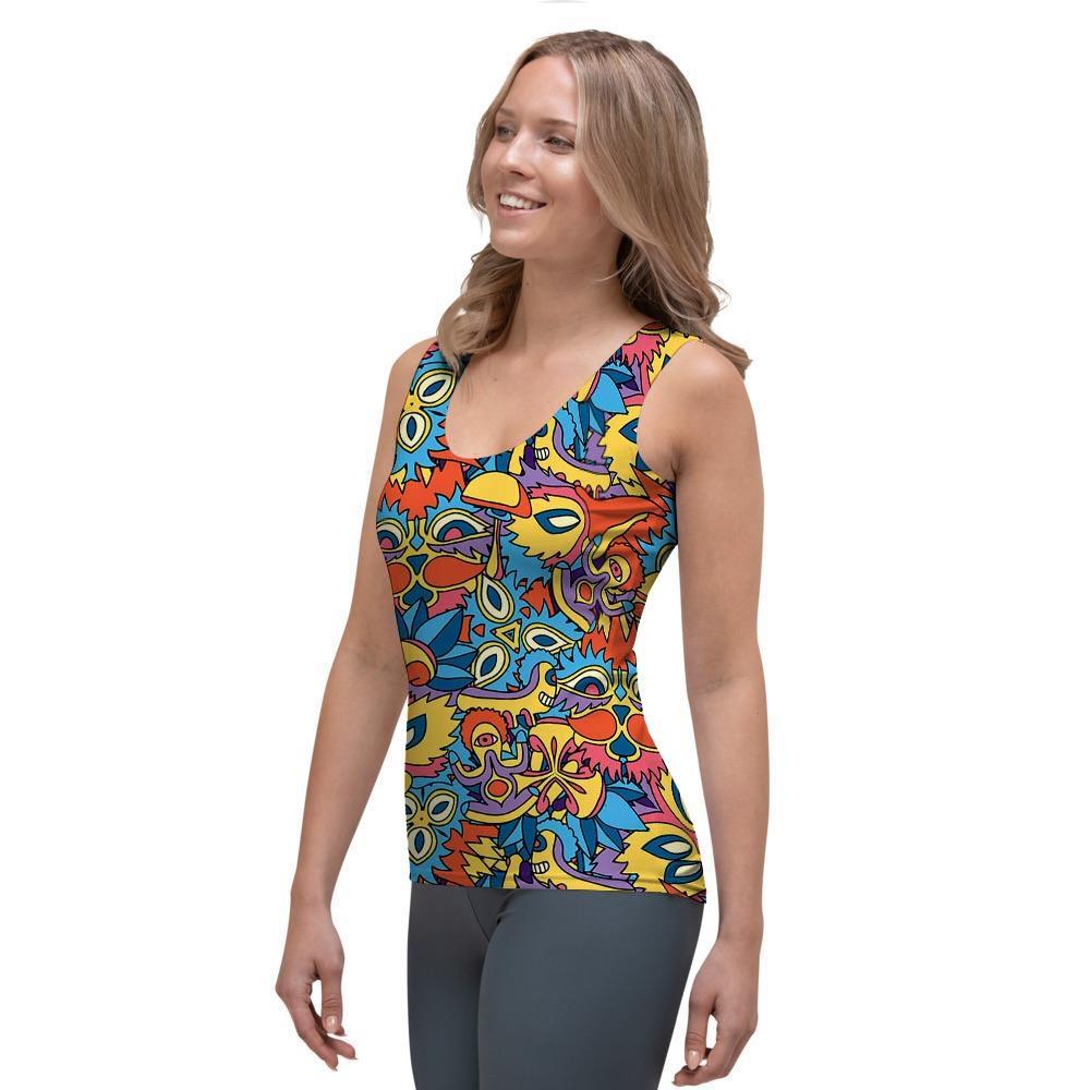 Jungle Hippie Psychedelic Trippy Women's Tank Top-grizzshop