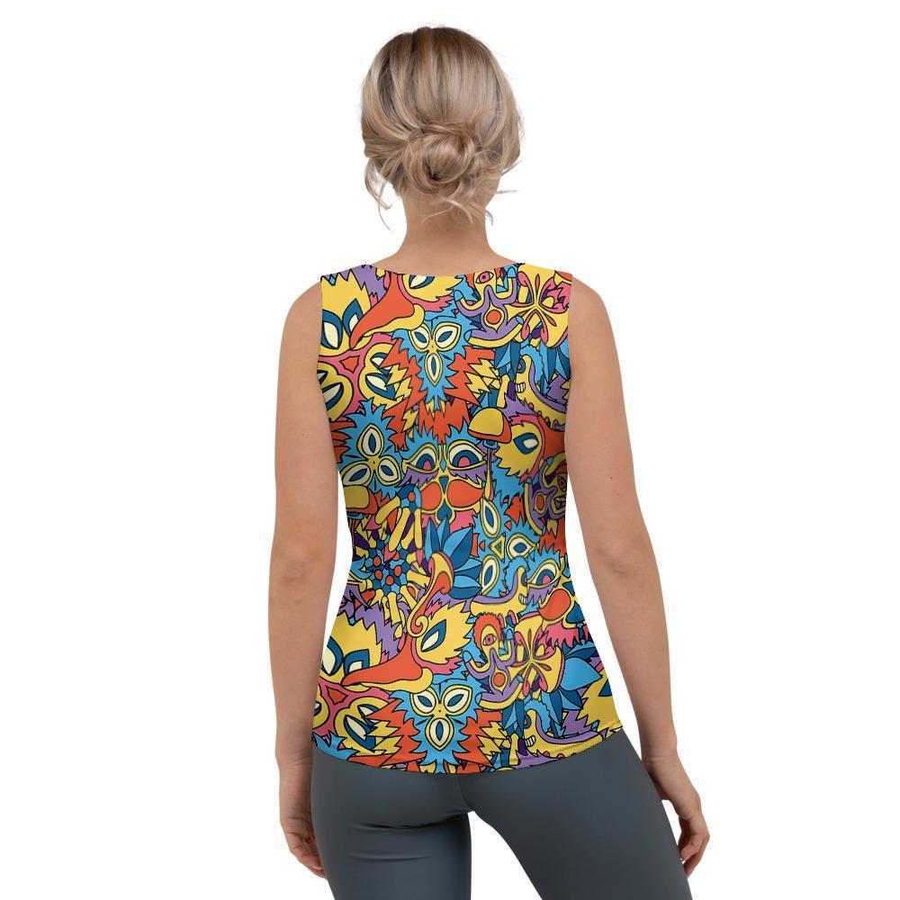 Jungle Hippie Psychedelic Trippy Women's Tank Top-grizzshop