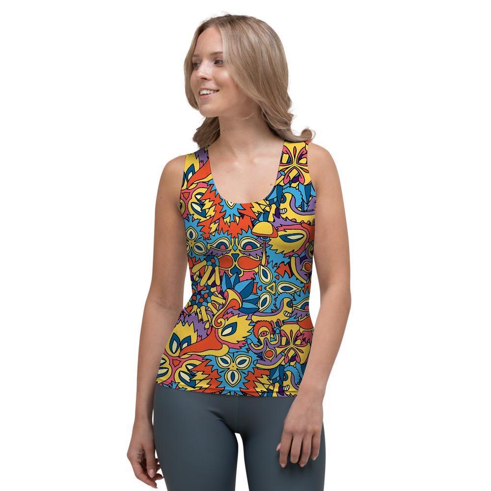 Jungle Hippie Psychedelic Trippy Women's Tank Top-grizzshop