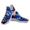 Kaleidoscope Blue And Purple Print White Athletic Shoes-grizzshop