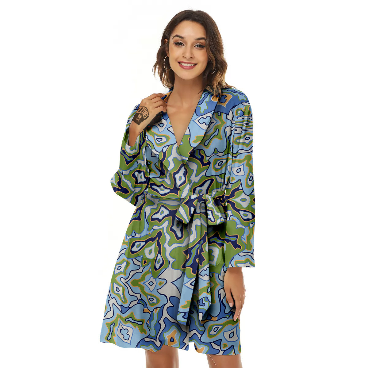 Kaleidoscope Boho Print Women's Robe-grizzshop