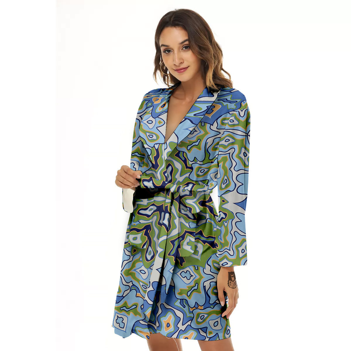 Kaleidoscope Boho Print Women's Robe-grizzshop