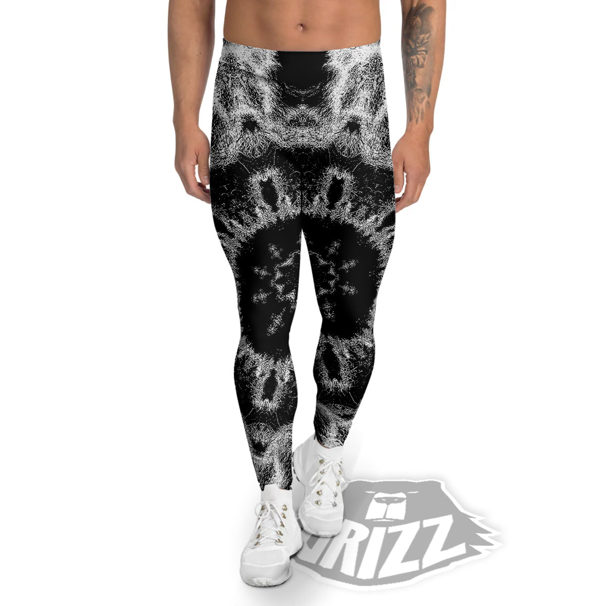 Kaleidoscope Cloud Dark Print Men's Leggings-grizzshop