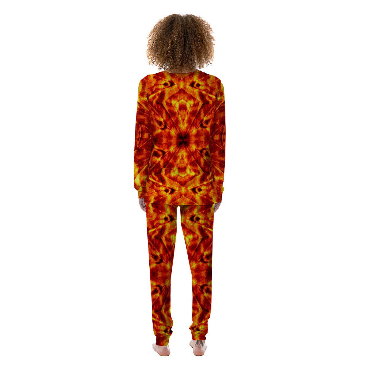 Kaleidoscope Flame Print Women's Pajamas-grizzshop