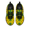 Kaleidoscope Flower Yellow Print Pattern Black Sneaker-grizzshop