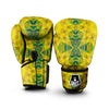 Load image into Gallery viewer, Kaleidoscope Flower Yellow Print Pattern Boxing Gloves-grizzshop