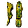 Kaleidoscope Flower Yellow Print Pattern Muay Thai Shin Guards-grizzshop