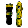 Kaleidoscope Flower Yellow Print Pattern Muay Thai Shin Guards-grizzshop