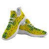 Kaleidoscope Flower Yellow Print Pattern White Athletic Shoes-grizzshop