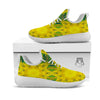 Kaleidoscope Flower Yellow Print Pattern White Athletic Shoes-grizzshop