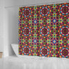 Kaleidoscope Pattern Print Bathroom Shower Curtain-grizzshop