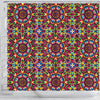 Kaleidoscope Pattern Print Bathroom Shower Curtain-grizzshop