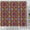 Kaleidoscope Pattern Print Bathroom Shower Curtain-grizzshop