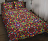 Kaleidoscope Pattern Print Bed Set Quilt-grizzshop