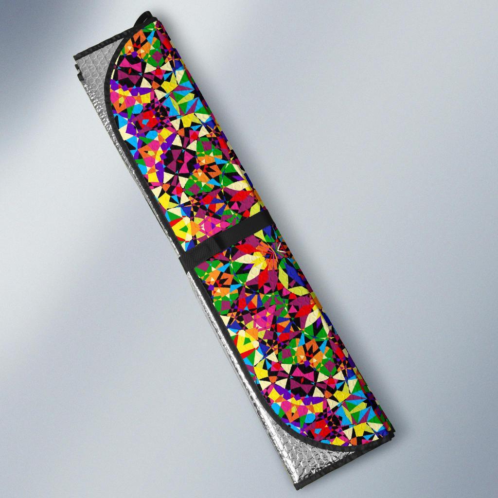 Kaleidoscope Pattern Print Car Sun Shade-grizzshop