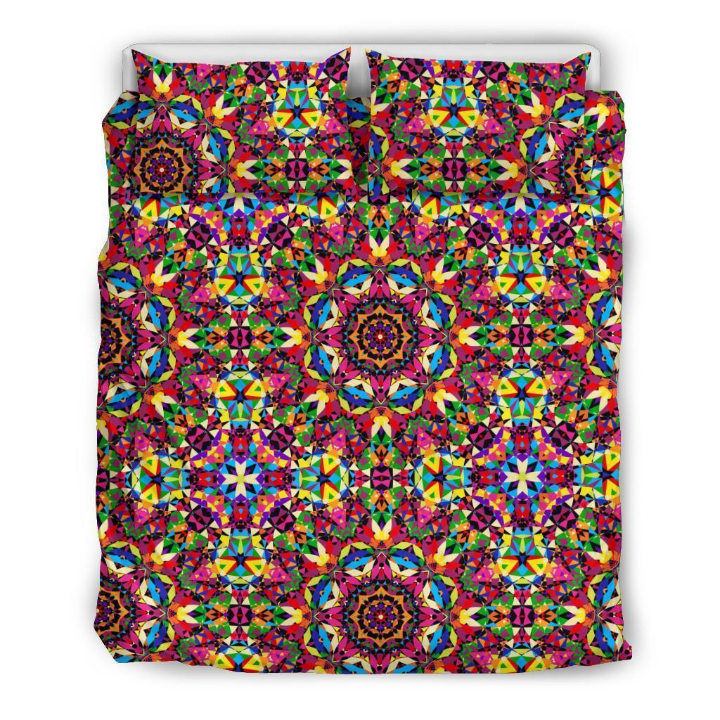 Kaleidoscope Pattern Print Duvet Cover Bedding Set-grizzshop