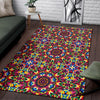 Kaleidoscope Pattern Print Floor Mat-grizzshop