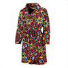 Kaleidoscope Pattern Print Men Long Robe-grizzshop