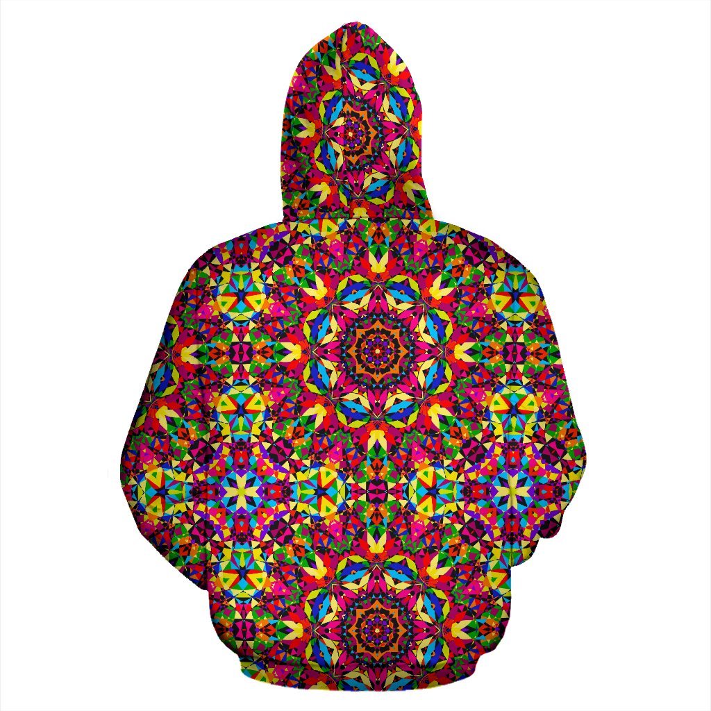 Kaleidoscope Pattern Print Men Women Pullover Hoodie-grizzshop