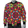 Kaleidoscope Pattern Print Men's Bomber Jacket-grizzshop