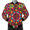 Kaleidoscope Pattern Print Men's Bomber Jacket-grizzshop