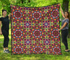 Kaleidoscope Pattern Print Quilt-grizzshop