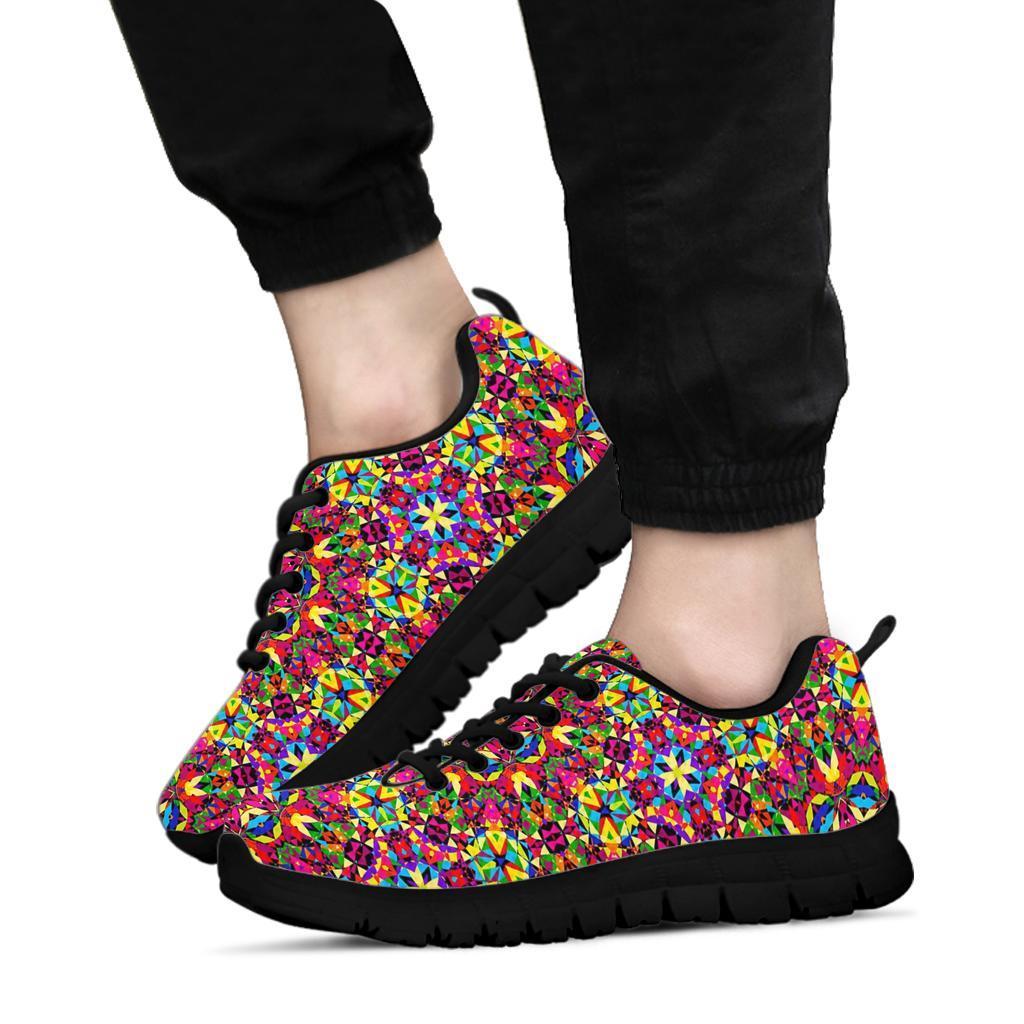 Kaleidoscope Pattern Print Sneaker Shoes For Men Women-grizzshop