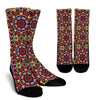 Kaleidoscope Pattern Print Unisex Crew Socks-grizzshop