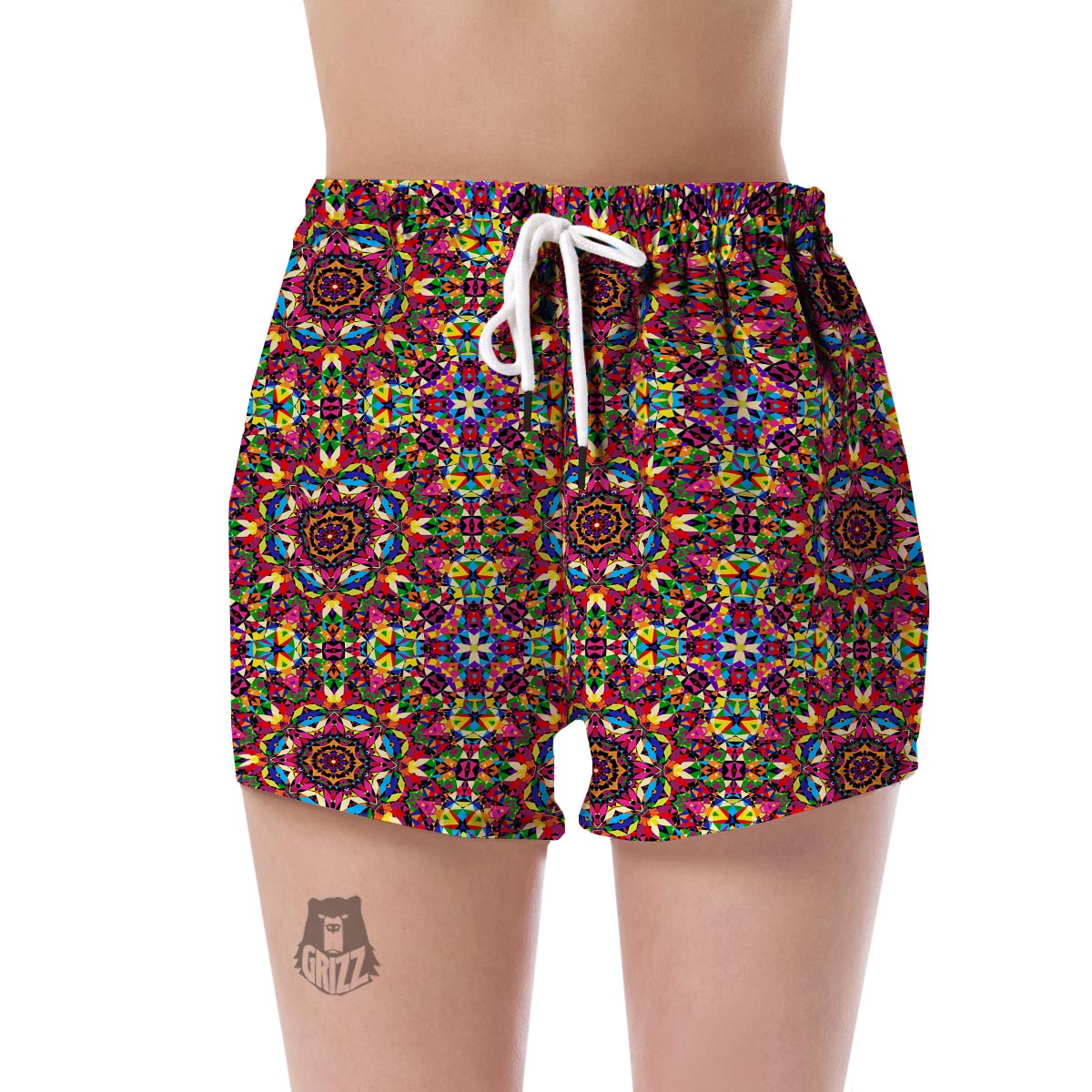 Kaleidoscope Pattern Print Women's Shorts-grizzshop