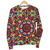 Kaleidoscope Pattern Print Women's Sweatshirt-grizzshop