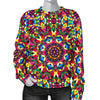 Kaleidoscope Pattern Print Women's Sweatshirt-grizzshop