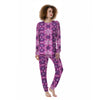 Kaleidoscope Pink Print Pattern Women's Pajamas-grizzshop