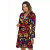 Kaleidoscope Psychedelic Colorful Print Women's Robe-grizzshop
