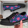 Kaleidoscope Psychedelic Print Pattern Black Low Top Shoes-grizzshop