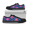 Kaleidoscope Psychedelic Print Pattern Black Low Top Shoes-grizzshop