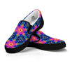 Kaleidoscope Psychedelic Print Pattern Black Slip On Shoes-grizzshop