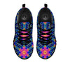 Kaleidoscope Psychedelic Print Pattern Black Sneaker-grizzshop