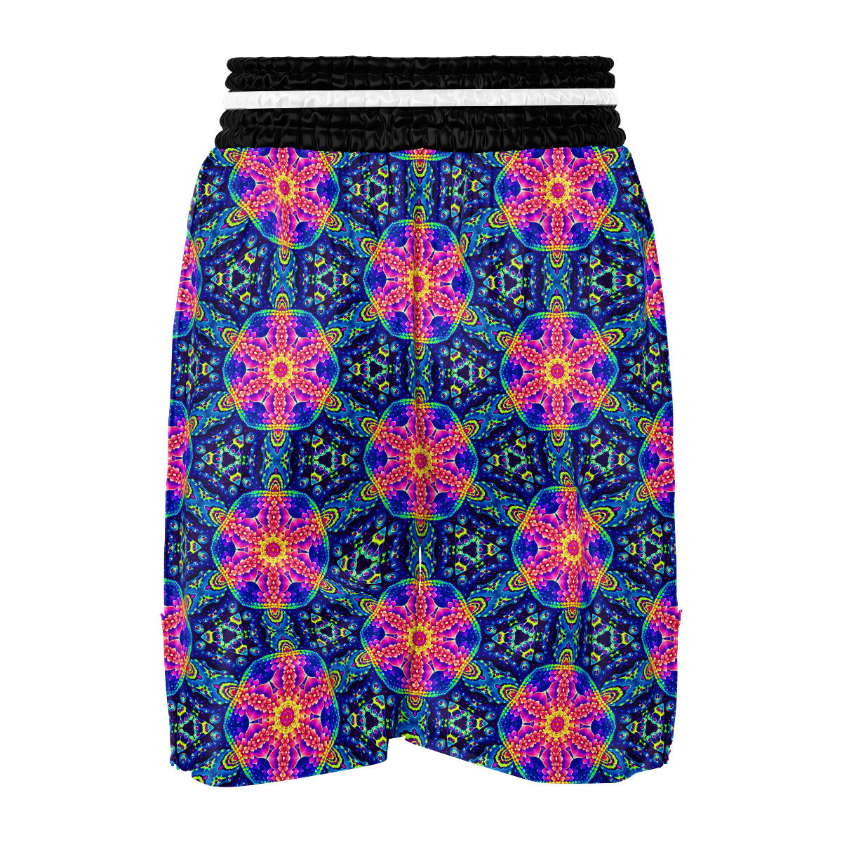 Kaleidoscope Psychedelic Print Pattern Boxing Shorts-grizzshop
