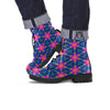 Kaleidoscope Psychedelic Print Pattern Leather Boots-grizzshop