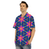 Kaleidoscope Psychedelic Print Pattern Men's Hawaiian Shirt-grizzshop