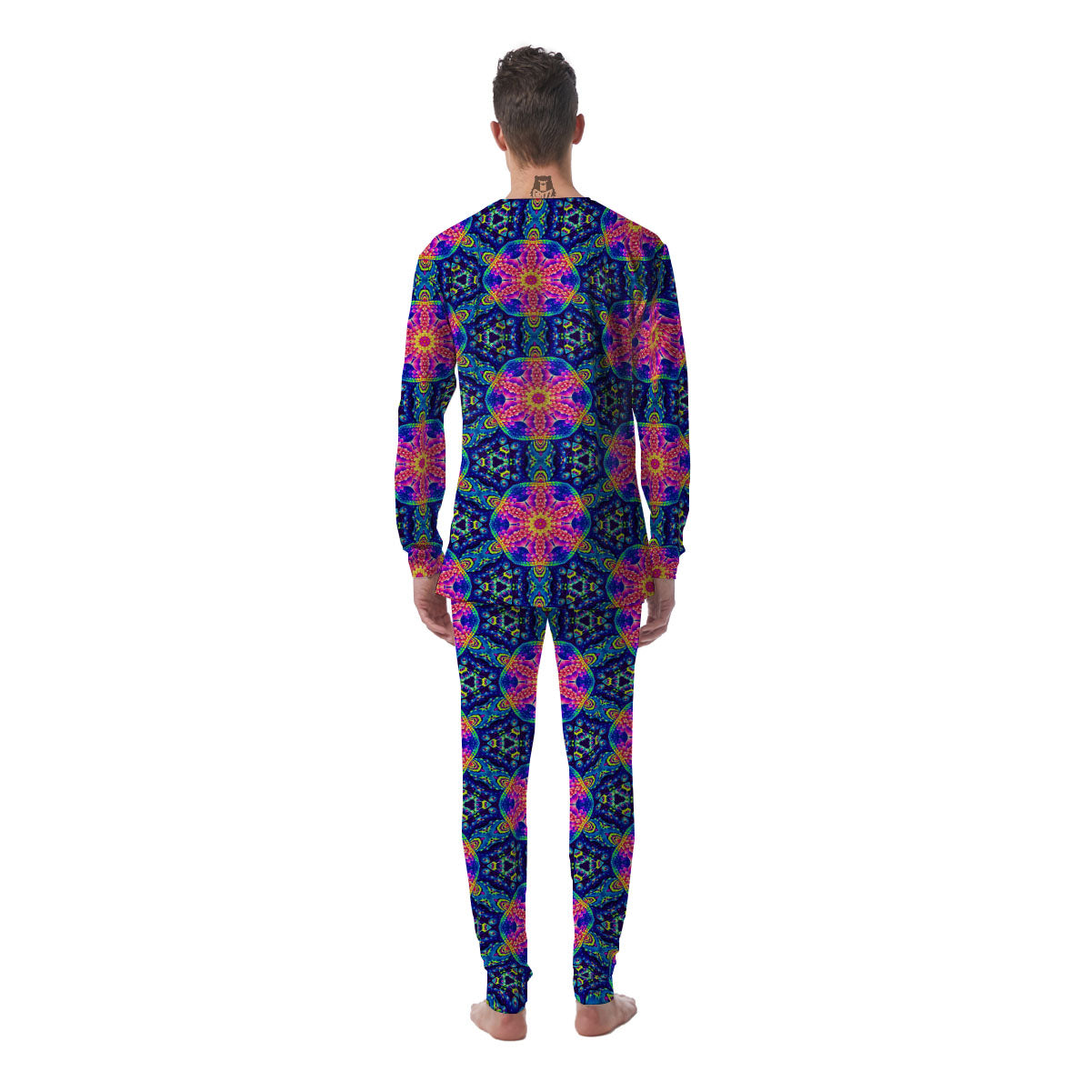 Kaleidoscope Psychedelic Print Pattern Men's Pajamas-grizzshop