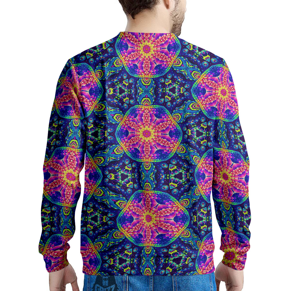 Kaleidoscope Psychedelic Print Pattern Men's Sweatshirt-grizzshop