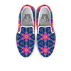 Kaleidoscope Psychedelic Print Pattern White Slip On Shoes-grizzshop