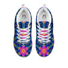 Kaleidoscope Psychedelic Print Pattern White Sneaker-grizzshop