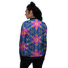 Kaleidoscope Psychedelic Print Pattern Women's Bomber Jacket-grizzshop