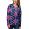 Kaleidoscope Psychedelic Print Pattern Women's Sweatshirt-grizzshop